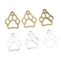 Paw Print Outline Charms in Antique Bronze and Silver view 5