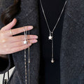 Silver Tone Star Pendant Necklace In Two Asymmetric Styles view 1