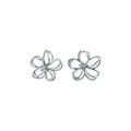 Pastel Open Flower Stud Earrings Fashion Jewelry Collection view 5