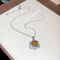 Silver Tone Crystal Drop Necklaces in Nine Colorful Designs view 10