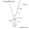 Resin Teardrop Pendant Zircon Tennis Chain Necklaces view 6