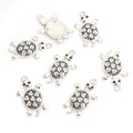 Enamel-Look And Crystal-Accented Gold Silver Turtle Alloy Charms in 2 Styles view 4