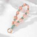 Macrame Daisy Wristlet Ring Keychains in Four Colors view 4