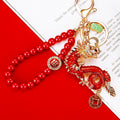 Chinese Zodiac Animal Keychains with Red Bead Fortune Loops view 10