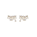Crystal Branch Ear Clips in Three Metallic Colorways view 5