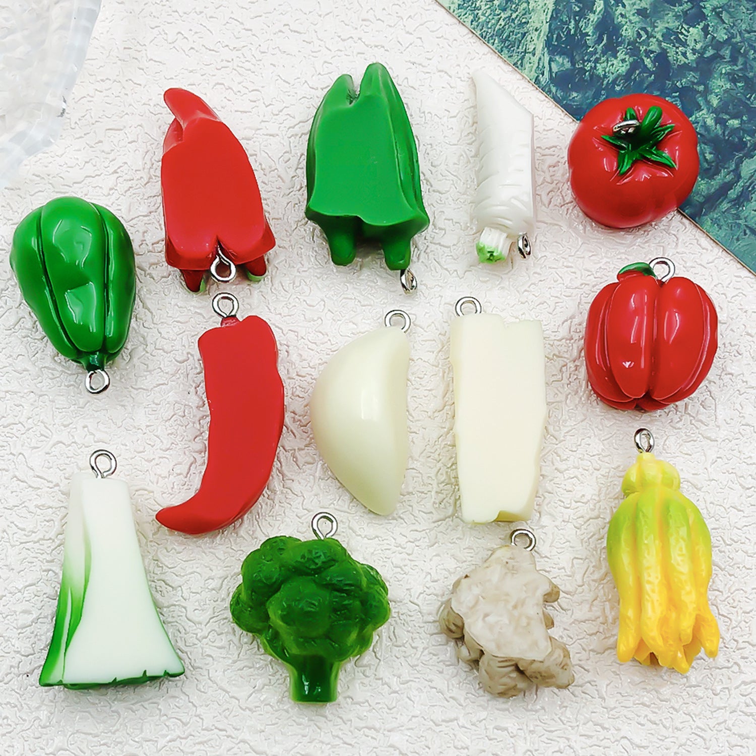 Acrylic Simulated Vegetable Chili Tomato Charm Pendant for DIY Earrings Necklace Keychain Jewelry