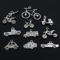 Silver-Tone Bicycle Motorcycle and Vehicle Charm Assortment view 3