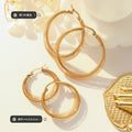 Spring Coil Wire Hoop Earrings Gold or Steel Multi Size view 2
