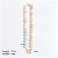 Marbled 12mm Round Bead Necklace With Gold Tone Ring Clasp view 8