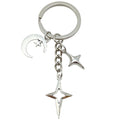 Metal Keychains with Sun, Moon, Star, Cross and Angel Charms view 9