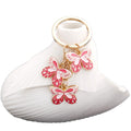 Three Pink Butterfly Cluster Keychain with Metal Hardware view 5