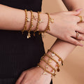 Marine and Heart Crystal Charm Bracelets in Gold Tone view 1