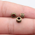 Dotted Cylinder Spacer Beads in 5 Metal Finishes for Jewelry Making view 7