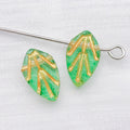 Fifteen-Color Gold-Edged Translucent Leaf Glass Bead Collection view 7