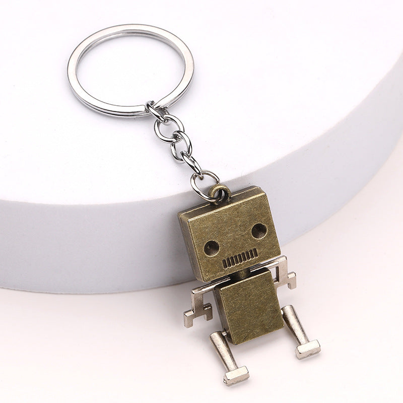 Creative Movable Robot Zinc Alloy Keychain Cartoon Bag Charm