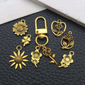 Matte Gold-Tone Sun and Sunflower Metal Charms with 25 Listed Options view 4