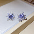 Lavender Crystal Starburst Ear Cuffs Statement Jewelry Design view 6