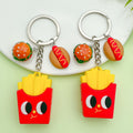 Food Charm Keychains Featuring Burger Across 5 Pictured Variations view 1