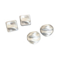 Silver Tone Ripple Stud Earrings In Round And Square Shapes view 5