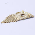 Multicolor Crystal Letter D Brooch With Long Clear Fringe view 3