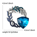 Crystal Wreath Brooch With Faceted Center Stone for Jackets Scarves and Lapels view 7