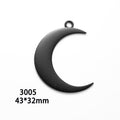 Large Smooth Crescent Moon Metal Pendant Charm For Jewelry Making view 4