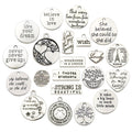 Silver-Tone Letter Metal Charms for Jewelry and Craft Projects view 5