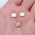 Gold Tone Enamel Crown Charms in Six Bright Colors view 11
