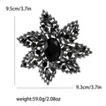 Large Layered Crystal Flower Brooch in Six Color Variations view 10