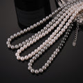 Imitation Pearl Strand Necklaces White Gray Mixed Color view 4