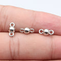 Double Loop Round Bead Connectors in Six Metal Finishes view 8