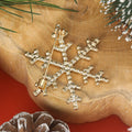 Crystal Snowflake Brooch in Gold or Silver Tone Jewelry view 3