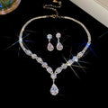 Eight Mixed Teardrop Flower Heart Crystal Necklace And Earring Designs view 10