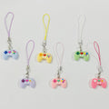 Pastel Video Game Controller Phone Strap Charms in Six Color Options view 2