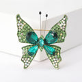 Crystal Butterfly Brooch with Polished Metal and Decorative Accents view 6