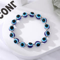 Blue and Black Evil Eye Mixed Bead Stretch Bracelets view 9