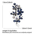 Leaf Bouquet Brooch In Metal With Faceted Leaf Crystals On Branching Stems view 8