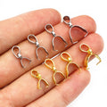 Gold and Silver Tone Pinch Bail Pendant Connector Findings view 4