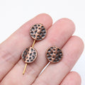 Hammered Round Disc Metal Bead in Three Vintage Finishes view 4