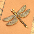 Textured Wing Dragonfly Metal Charm in 5 Decorative Finishes view 8
