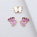 Gold Tone Enamel Butterfly Charms in Seven Bright Colors view 3