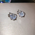 Crystal Flower Earrings with Stud and Huggie Hoop Options view 6