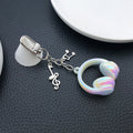 Solid White Headphone and Music Note Clip Keychain Eight-Color Collection view 4