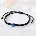 Colorful Single Blue Evil Eye Adjustable Cord Bracelets in Ten Designs view 6