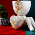 Jeweled Fortune Heart Keychains in Sixteen Solid and Striped Color Options view 7