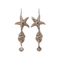 Metal Starfish Shell Necklace Bracelet Earrings Gold Silver view 5