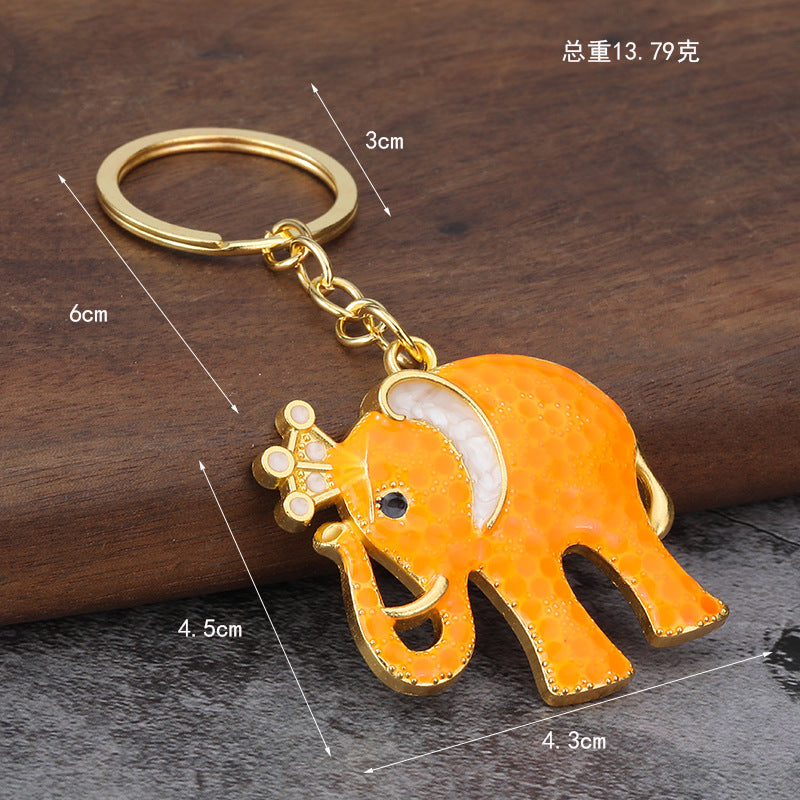 3D Elephant Zinc Alloy Car Keychain Gift Pendant