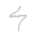 Leaf Crystal Open Cuff Bangle Bracelet Gold Silver view 5