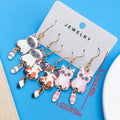 Cat Dangle Earrings, Three Pairs Per Set, Four Styles view 8
