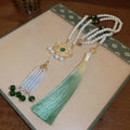 Emerald Glass Bead and Chinese Charm Necklaces 21 Styles view 7